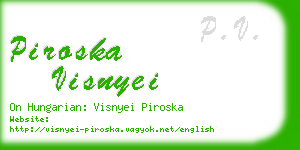 piroska visnyei business card